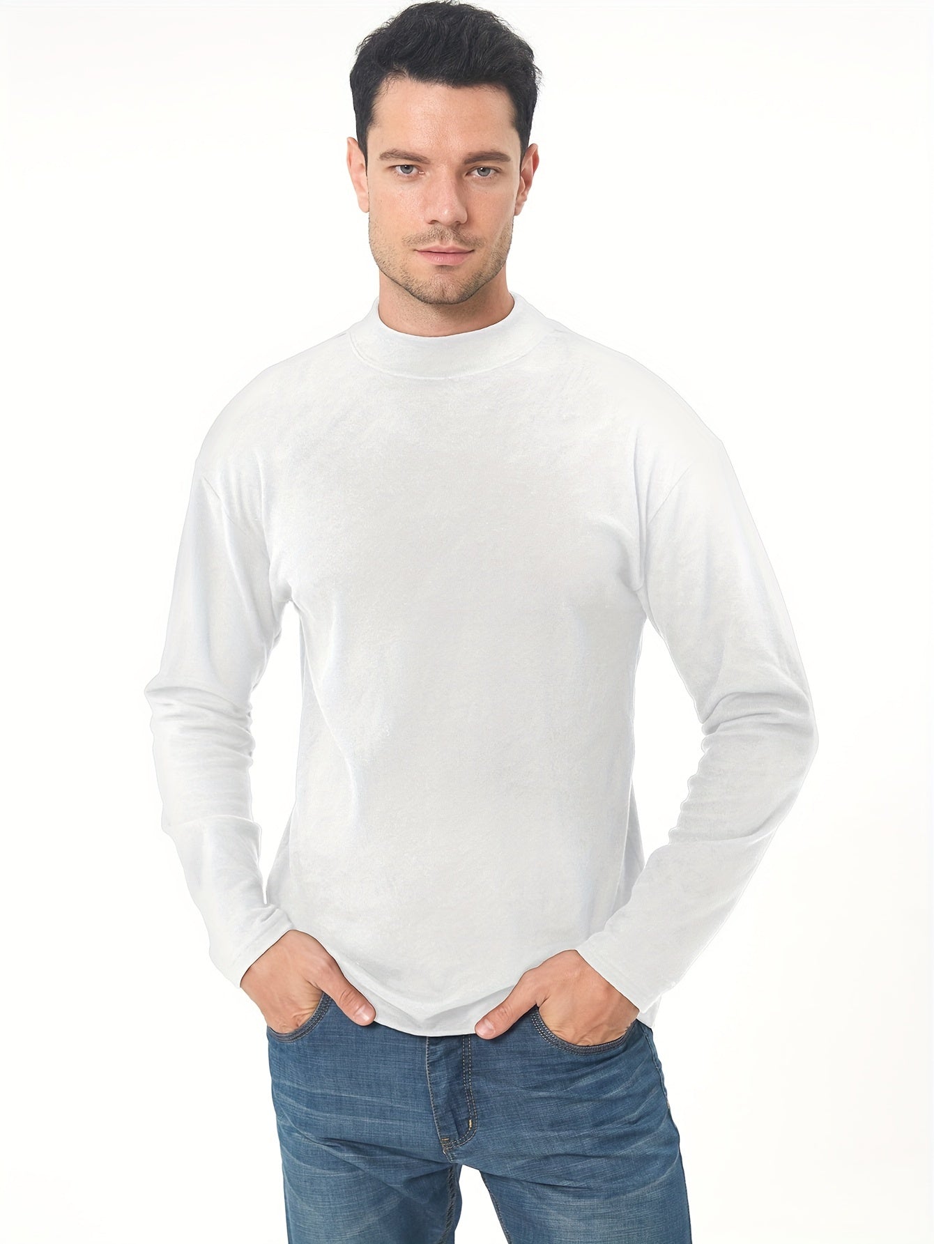 Men's Solid Thermal Tee for Fitness Activities