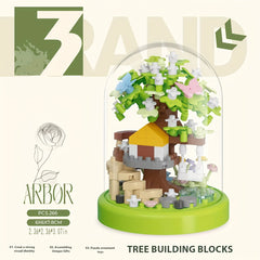 1320 Particle Tree House Building Blocks Spring Autumn Winter Creative