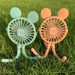 Round Ear Fan USB Rechargeable Portable Mini Fan