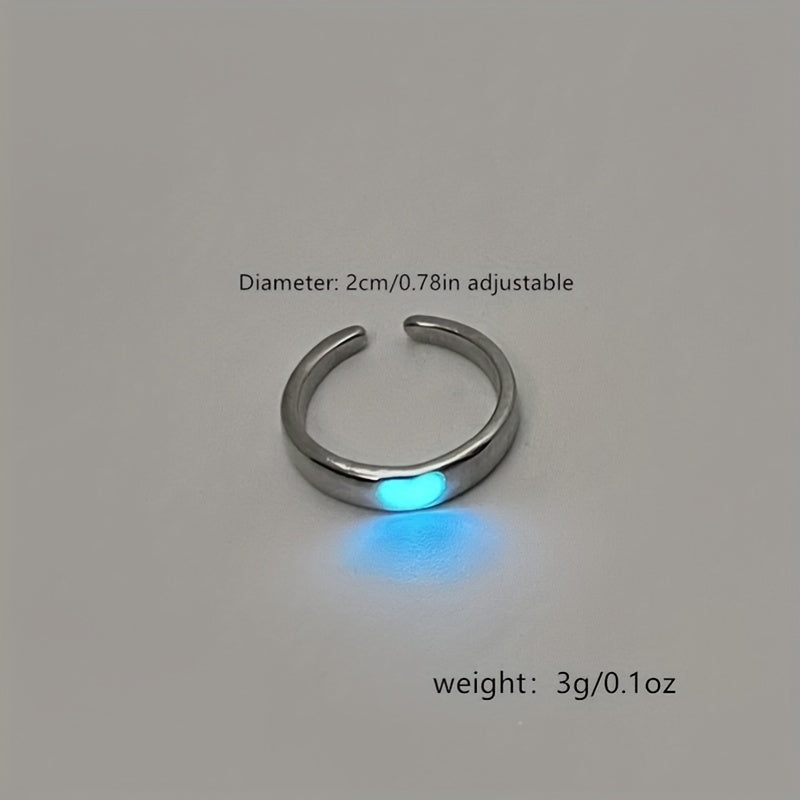 Luminous Ring Live Mouth Adjustable Unisex Ring