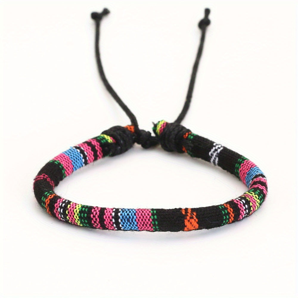 Ethnic Style Pattern Printing Woven Bracelet Men's Novelty Casual Gift Jewelry