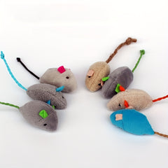 7pcs Interactive Pet Mouse Cat Teaser Toy - Cat and Dog Supplies