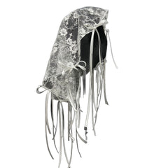 Short Lace Bridal Veil with Bow Detail