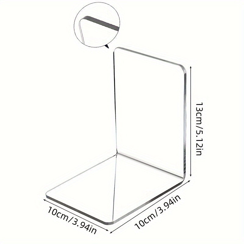 1pc Acrylic Bookend Rack Desktop Decorative Storage Rack Office Bookend Board