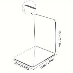 1pc Acrylic Bookend Rack Desktop Decorative Storage Rack Office Bookend Board