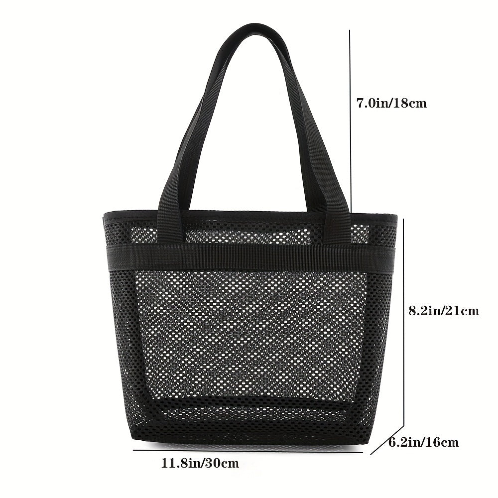 Large Capacity Mesh Beach Tote Bag Lightweight PVC Storage Bag