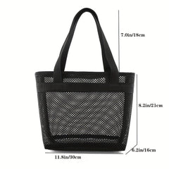 Large Capacity Mesh Beach Tote Bag Lightweight PVC Storage Bag