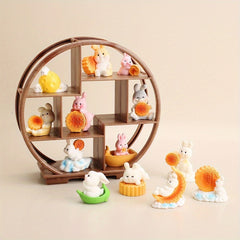Mini Samurai Frame Dollhouse Ornament Apricot Wood
