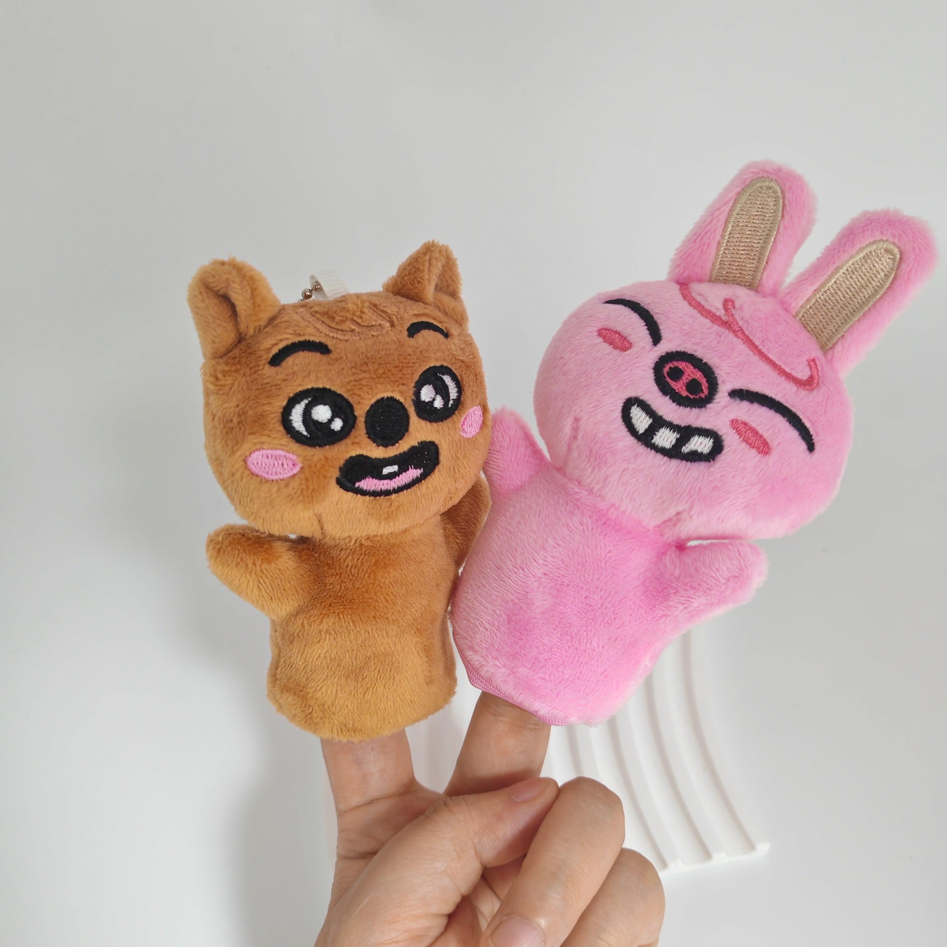 Mini Plush Doll Set Interactive Finger Puppet Toy