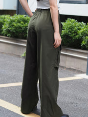 Women's Plus Star Pattern Cargo Pants With Flap Pockets