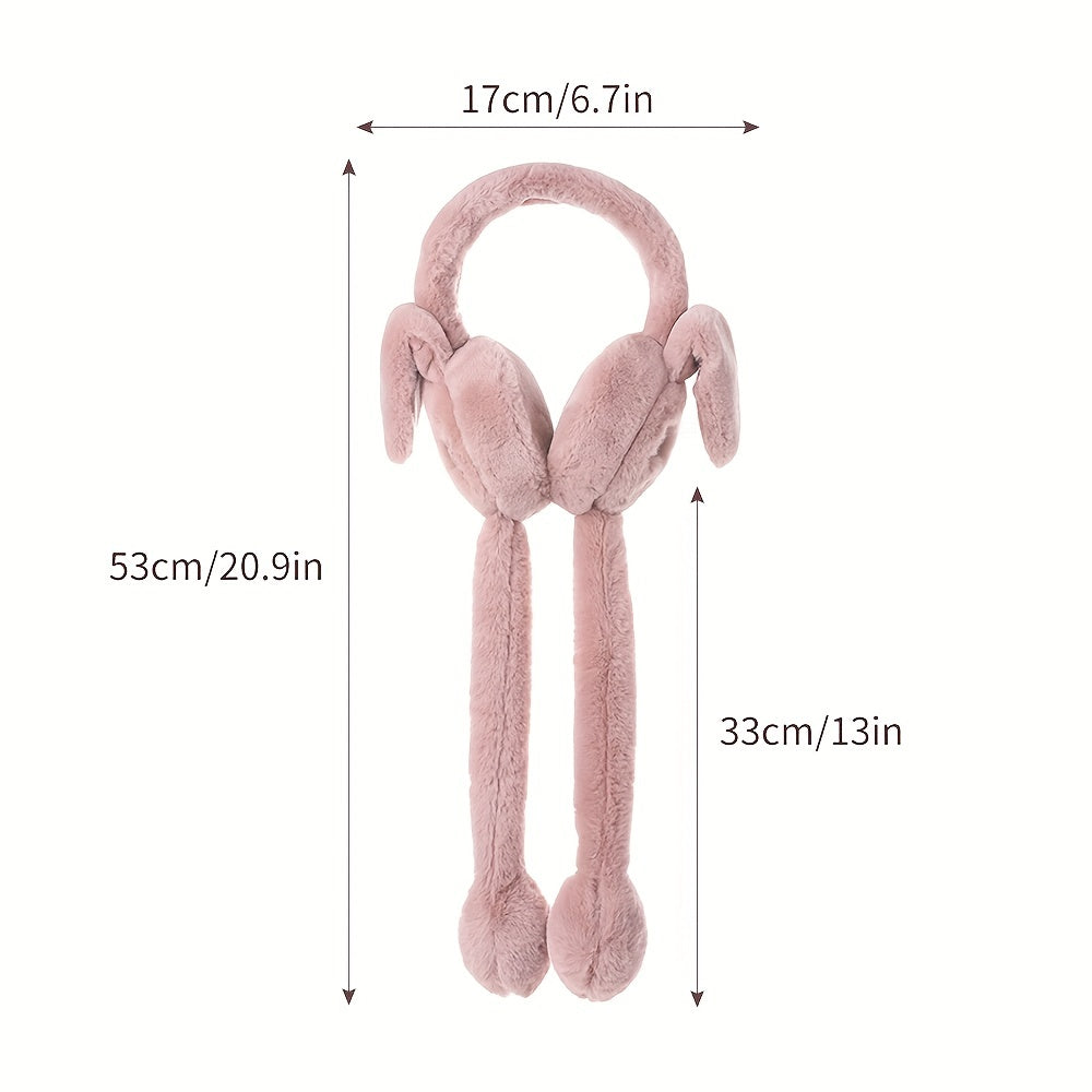 Rabbit Ears Plush Earmuffs for Women