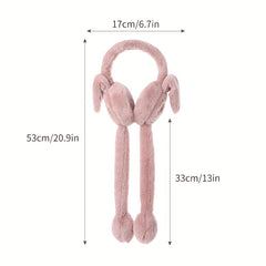 Rabbit Ears Plush Earmuffs for Women