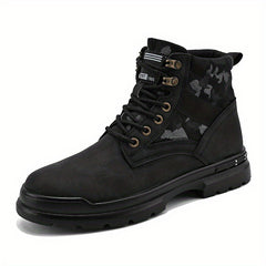 Men's Combat Boots Casual Lace up Walking Shoes Army Boots