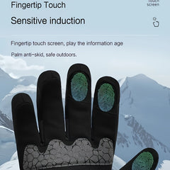 Thickened Long Finger Cycling Gloves Waterproof Skiing Gloves