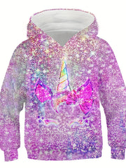 Kid's Unicorn Graphic Hoodie Spring Autumn Casual Sweatshirt