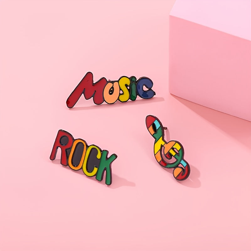 Music Series Novelty Buttons & Pins Notes Guitar Violin Gift