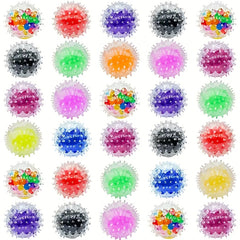 Spiky Squishy Balls Finger Toys - 24pcs Assorted Colors