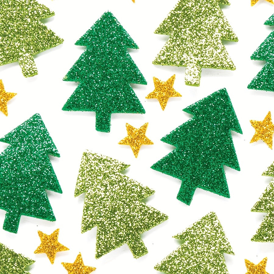 100pcs Christmas Tree Foam Stickers Self Adhesive Party Crafts