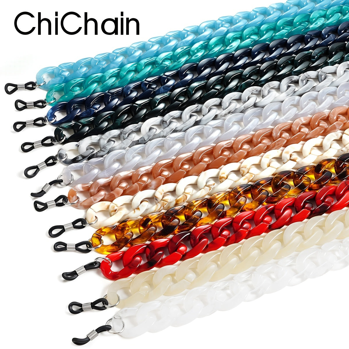 Tortoiseshell Amber Glasses Chain Solid Mask Chain Anti-drop Acrylic Rope