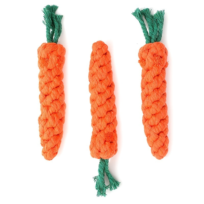 Pet Knot Toy For Dog & Cat Carrot Shape Dog Chew Toys