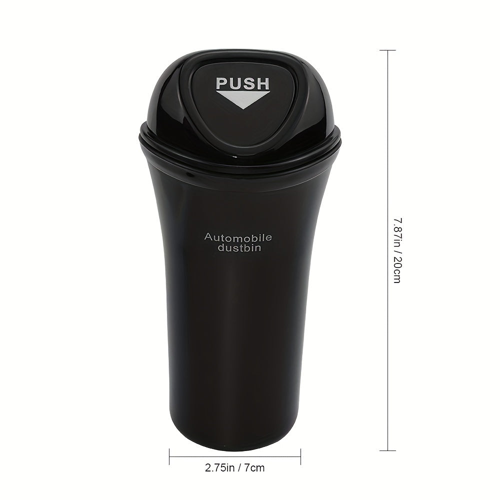Triangle Car Trash Can with Lid and 3 Storage Pockets