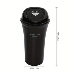 Triangle Car Trash Can with Lid and 3 Storage Pockets