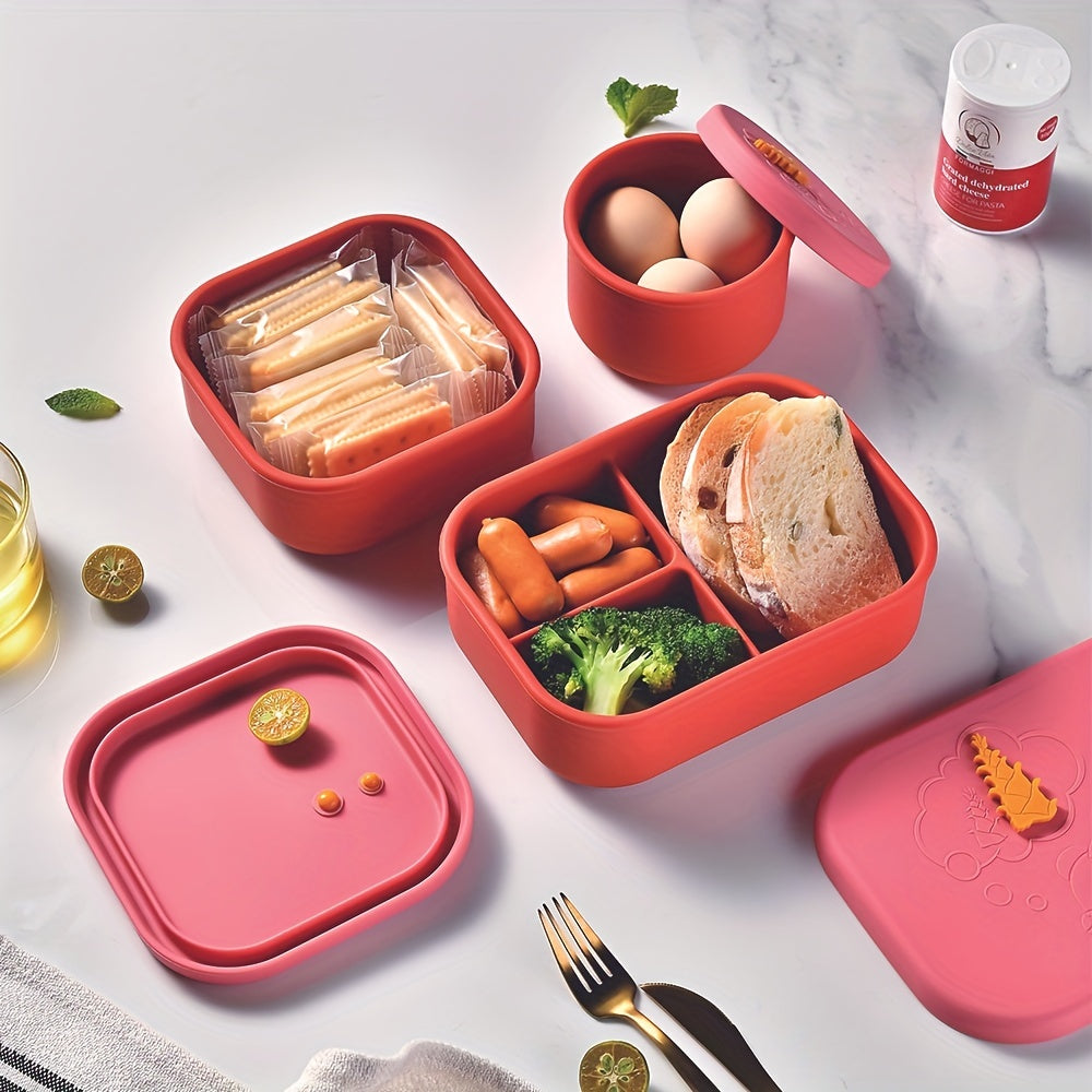 Portable Silicone Lunch Box Leakproof Container