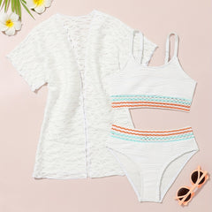 Baby Girls Split Swimsuit Set Sun Protection Bathing Suit