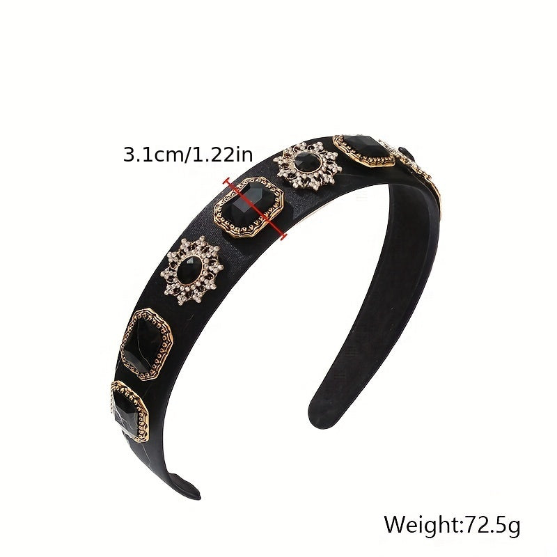 Baroque Crystal Headband For Women Girls Hair Band Headdress Party Prom