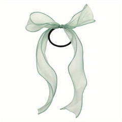 Organza Bow Scarf Hair Tie Long Ribbon Hair Tope Sweet Hair Ring