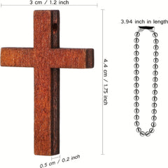 50pcs Cross Charms and Rope Set for DIY Jewelry Crafts