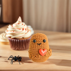 Crochet Potato Doll Red Heart Soft Fabric Desktop Decor Gift for Friend