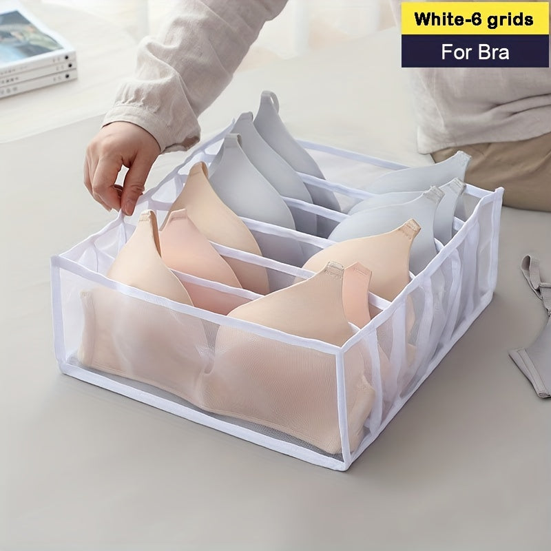 6 Grids Bra Drawer Organizer Lingerie Storage Bins