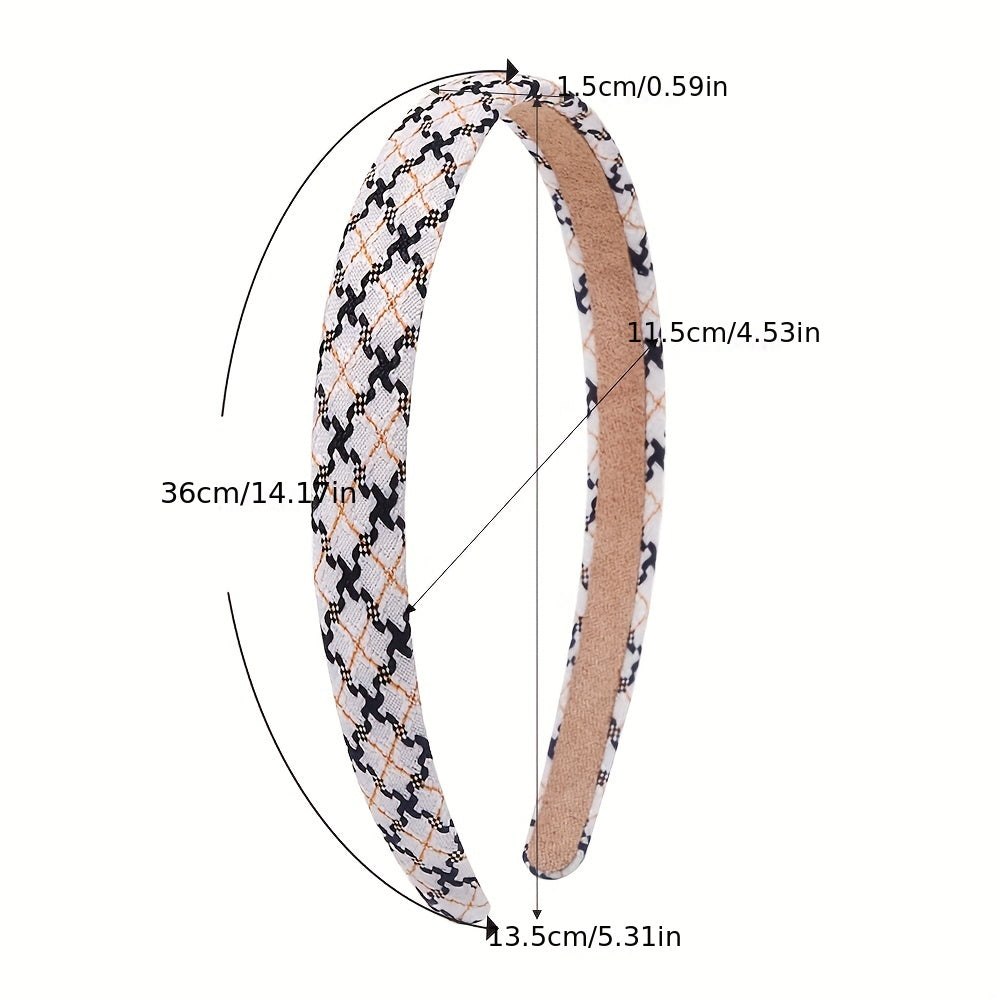 Checkered Pattern Headband Plaid Hair Band