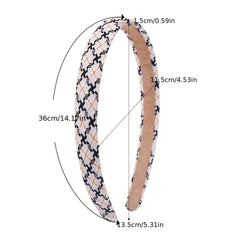 Checkered Pattern Headband Plaid Hair Band
