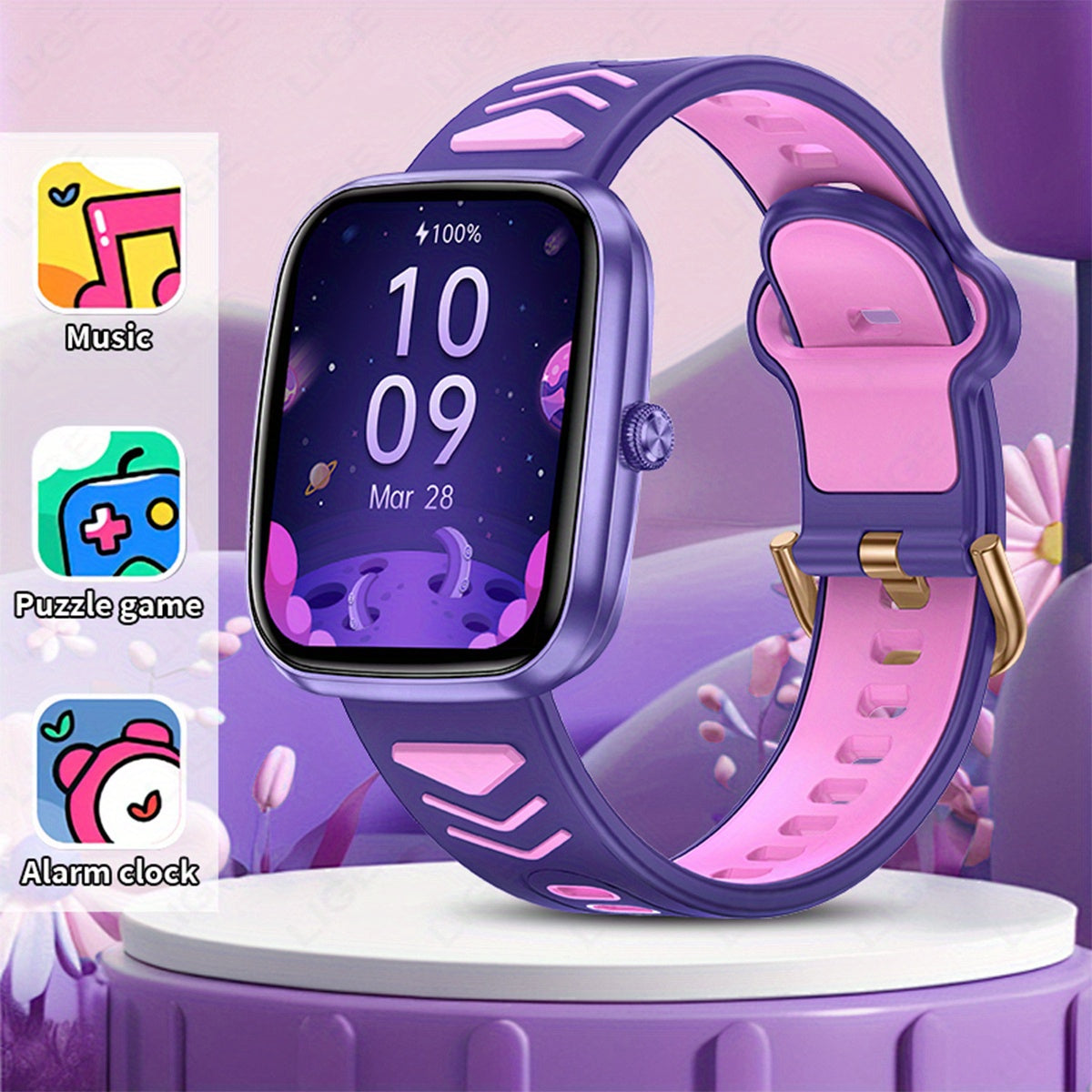 LIGE Kids Smart Watch Touch Screen USB Camera Music