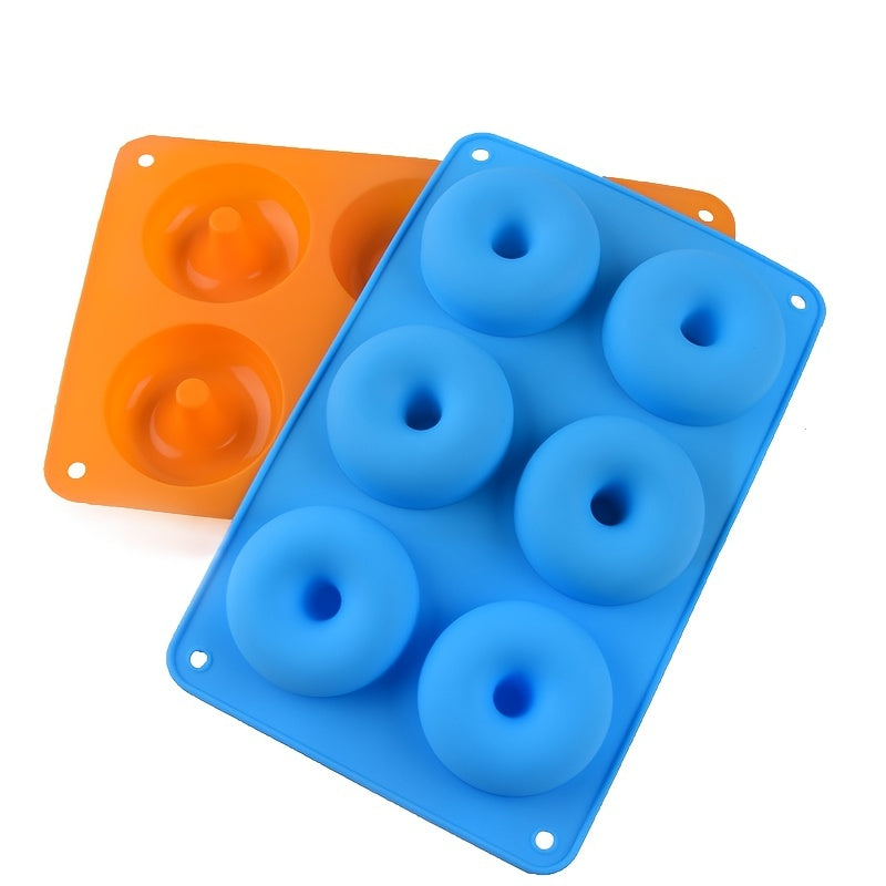 6-Hole Non-Stick Silicone Donut Mold for Baking Pastry
