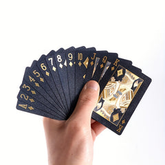 54 Foil PVC Waterproof Playing Cards Set for Card and Board Games