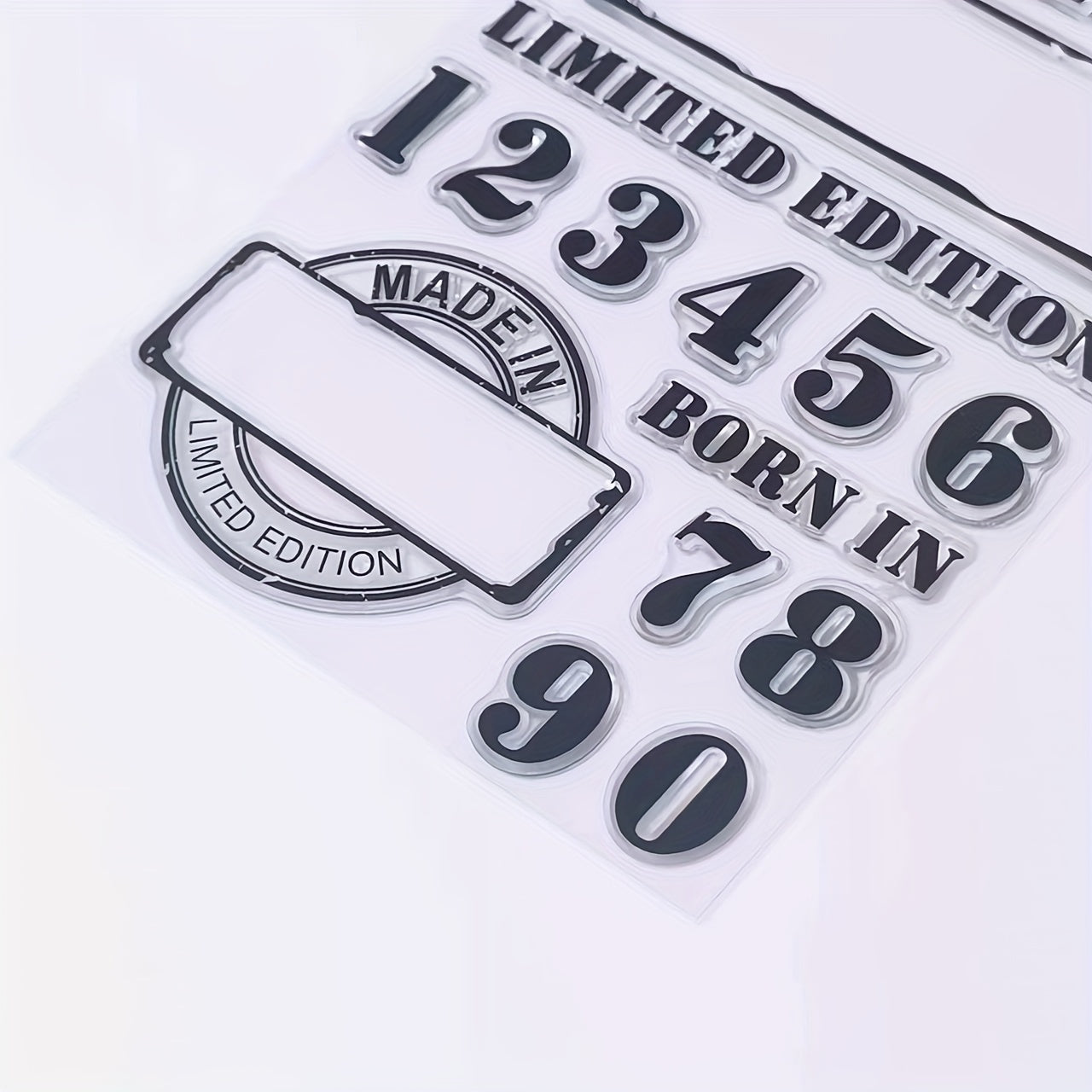 Numbers Stamps & Labels Clear Stamps for Card Making & DIY Scrapbook Album