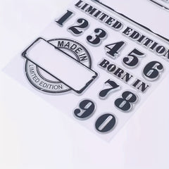Numbers Stamps & Labels Clear Stamps for Card Making & DIY Scrapbook Album