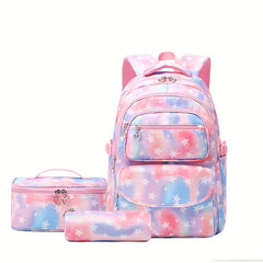 3pcs School Students Backpack Set Handheld Box Teen Girls School Bag Set