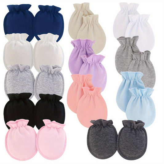 12 Pairs Newborn Baby Mittens Soft & Comfy 0-6 Months