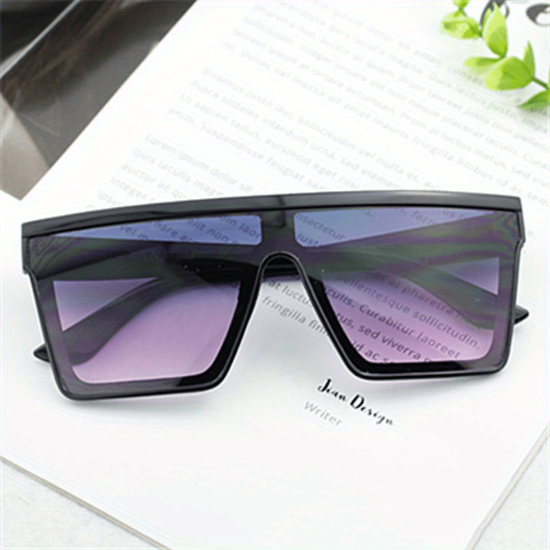Square One piece Sunglasses For Women Men Large Mirrored UV400 Sun Shades