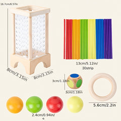 Colorful Wooden Stick Game for Cognitive Development