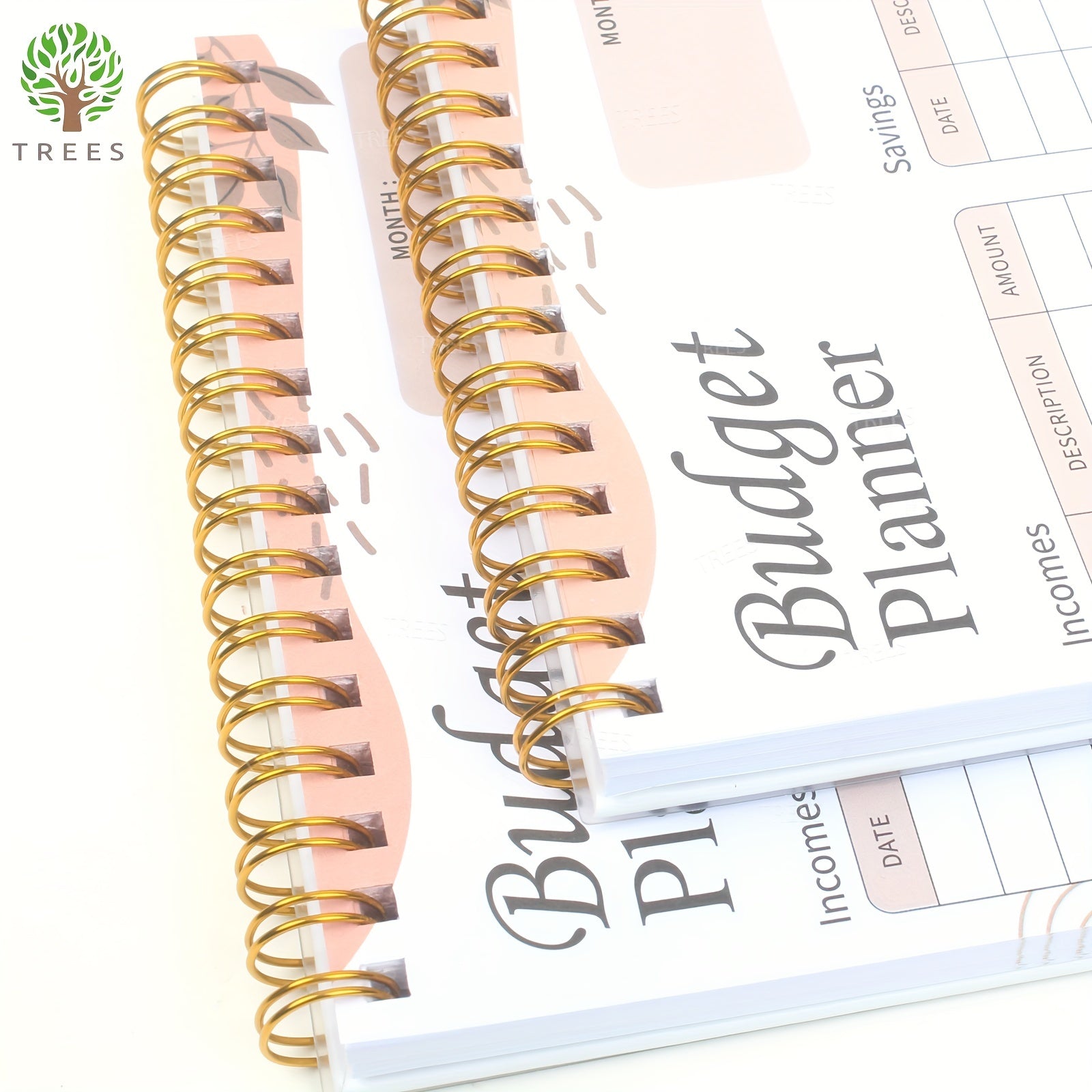 Trees Budget Planner Journal Organizer Sheets 21x13