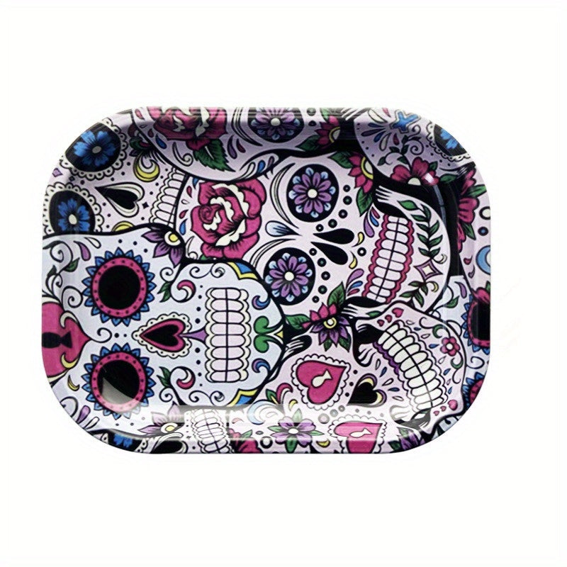 Halloween Skull Rolling Tray Metal Cartoon