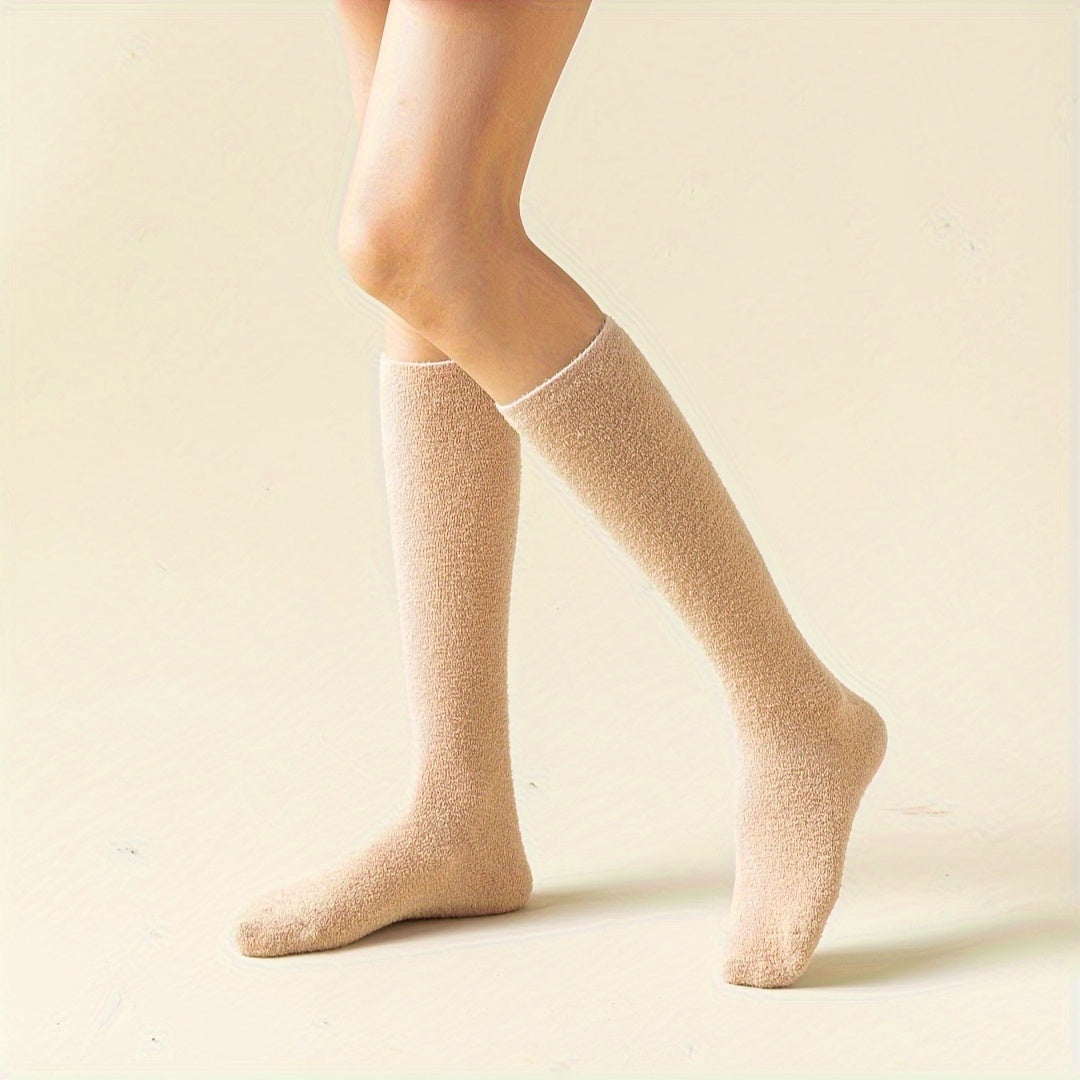 Warm Knee High Plush Lined Winter Socks