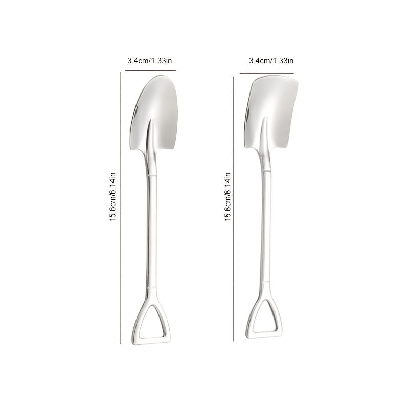 6pcs Stainless Steel Chopping Spoon for Coffee Ice Cream Desserts