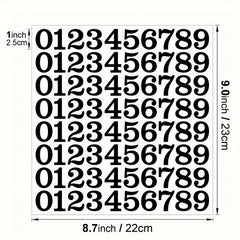Vinyl Number Decals 1 Inch Pre Cut Pack of 5 Sheets