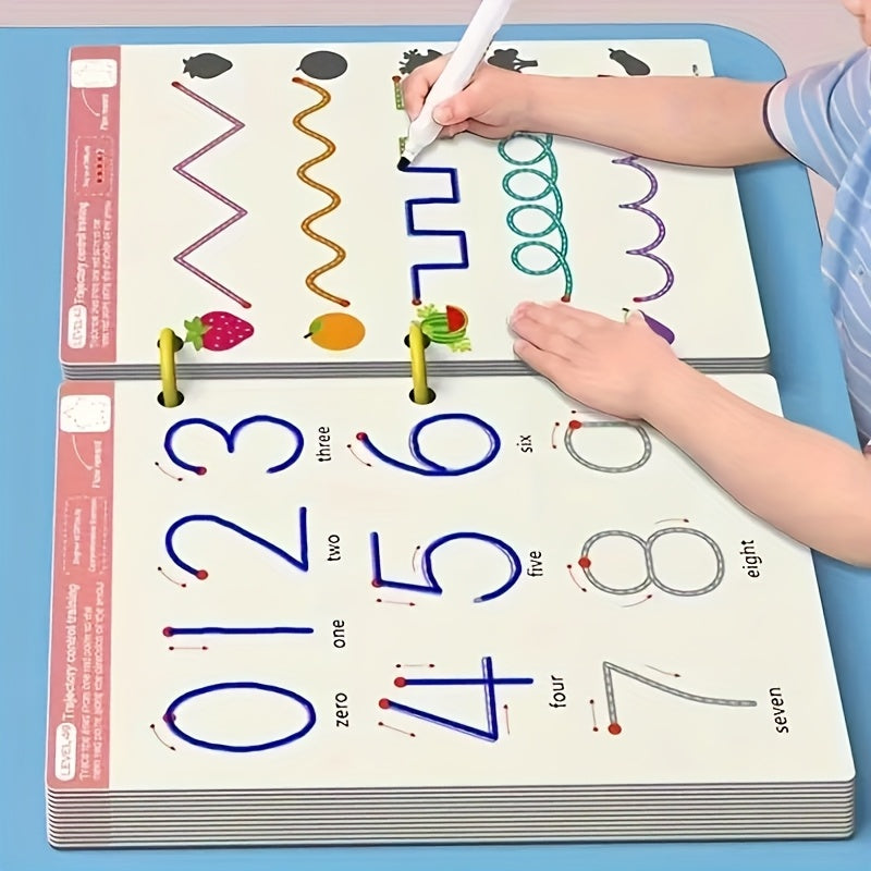 Kids Drawing & Control Training Book - Educational Activity Notebook